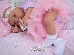 Brown Eyes Mia 20 New Reborn Realistic Newborn Doll Fake Baby Girl Life Like