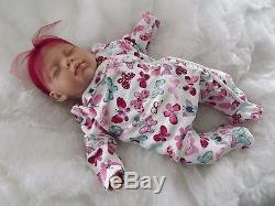 BUTTERFLY FAKE BABY GIRL Real Lifelike Mottled Reborn Doll Childs Birthday Xmas