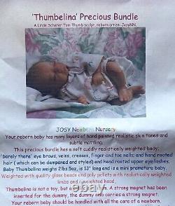 Baby Girl Preemie Reborn Thumberlina By JosyNewborn Nursery 13 2lbs 5oz