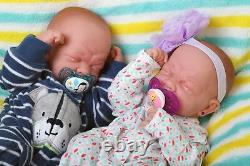 Baby Twins Boy Girl Doll Berenguer 14 Alive Real Soft Vinyl Preemie Lifelike