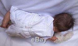 Baby reborn doll Ellis Olga Auer biracial métis, soft vinyl BRC