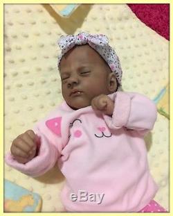 Beautiful Ethnic Realborn Reborn ASHLEY Asleep Preemie 17 Baby Doll