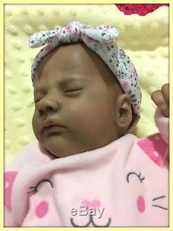 Beautiful Ethnic Realborn Reborn ASHLEY Asleep Preemie 17 Baby Doll