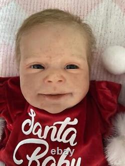 Beautiful Happy Little Reborn Baby Sebastian (Sebby) by Olga Auer