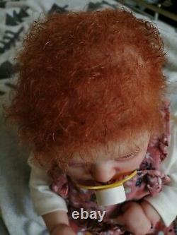 Beautiful Reborn Baby Doll Realborn Patience COA Down syndrome redhead