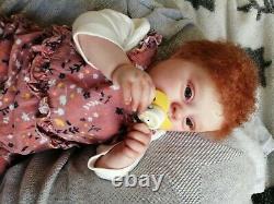 Beautiful Reborn Baby Doll Realborn Patience COA Down syndrome redhead