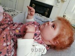 Beautiful Reborn Baby Doll Realborn Patience COA Down syndrome redhead