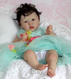 Beautiful Reborn Baby Girl Doll from Saskia kit by Bonnie Brown