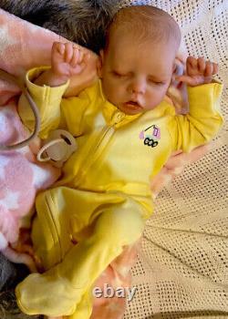 Beautiful SLEEPING Reborn baby doll. Lara