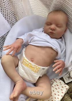 Beautiful SLEEPING Reborn baby doll. Laura Lee. With Tummy Plate