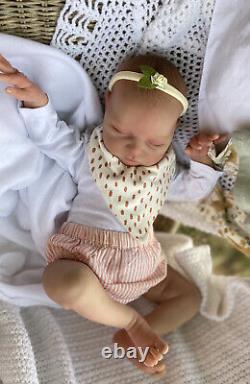 Beautiful SLEEPING Reborn baby doll. Laura Lee. With Tummy Plate