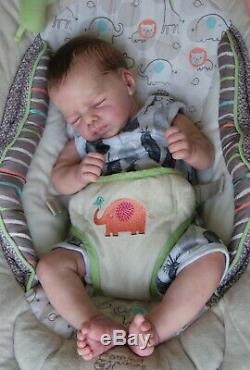 Beautiful reborn baby boy TAVI by Marita Winters lifelike newborn doll