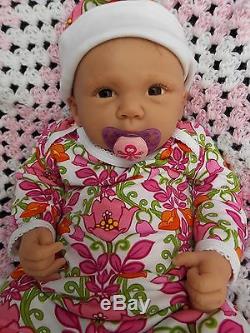 Best Offer! Platinum Silicone Michelle Fagan Reborn Baby Girl Doll Jada w COA