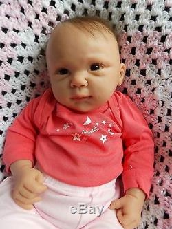 Best Offer! Platinum Silicone Michelle Fagan Reborn Baby Girl Doll Jada w COA