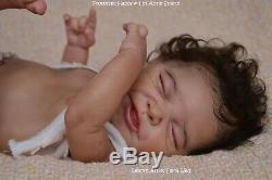 Biracial / AA Reborn Baby Girl Doll PROTOTYPE Happy by Adrie Stoete