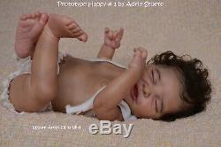 Biracial / AA Reborn Baby Girl Doll PROTOTYPE Happy by Adrie Stoete