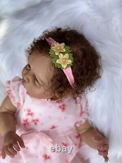 Biracial Reborn Baby Doll Gabygail Awake By Claire Taylor