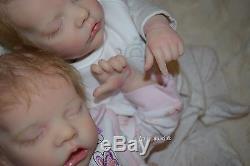 Bonnie Brown twin A and B reborn baby dolls twins