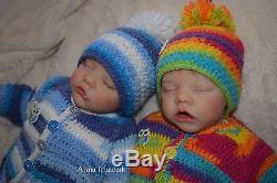 Bonnie Brown twin A and B reborn baby dolls twins boy and girl