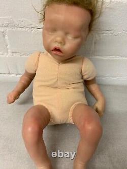 Bonnie brown reborn doll life like baby girl boy painted rooted hair collectible