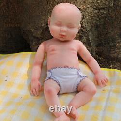 COSDDOLL 17 Sleeping Girl Newborn Full Body Platinum Silicone Reborn Baby Dolls