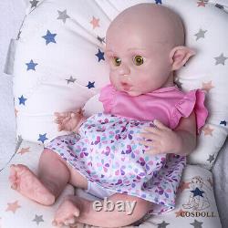 COSDOLL 16 Reborn Elf Baby Doll Full Body Solid Silicone Doll Open Eyes Newborn