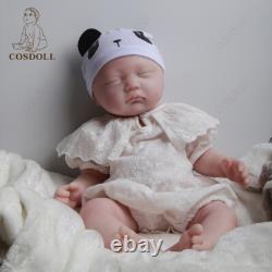 COSDOLL 17.7 Reborn Baby Dolls 3.3KG Sleeping Baby Girl Platinum Silicone Doll