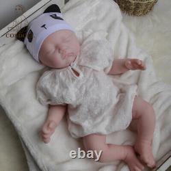 COSDOLL 17.7 Reborn Baby Dolls 3.3KG Sleeping Baby Girl Platinum Silicone Doll