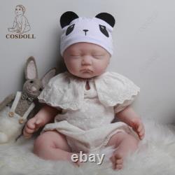 COSDOLL 17.7 Reborn Baby Dolls 3.3KG Sleeping Baby Girl Platinum Silicone Doll