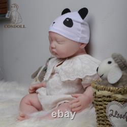COSDOLL 17.7 Reborn Baby Dolls 3.3KG Sleeping Baby Girl Platinum Silicone Doll