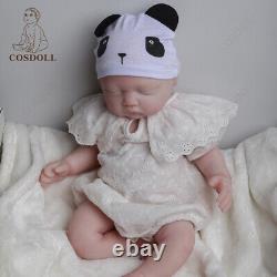 COSDOLL 17.7 Reborn Baby Dolls 3.3KG Sleeping Baby Girl Platinum Silicone Doll