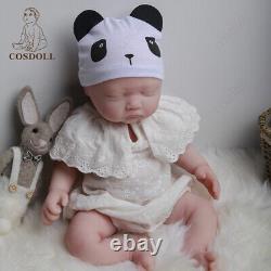 COSDOLL 17.7 Reborn Baby Dolls 3.3KG Sleeping Baby Girl Platinum Silicone Doll