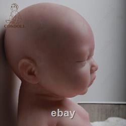 COSDOLL 17.7 Reborn Baby Dolls 3.3KG Sleeping Baby Girl Platinum Silicone Doll