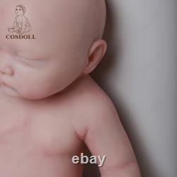 COSDOLL 17.7 Reborn Baby Dolls 3.3KG Sleeping Baby Girl Platinum Silicone Doll