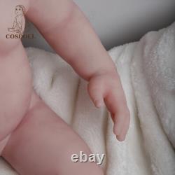 COSDOLL 17.7 Reborn Baby Dolls 3.3KG Sleeping Baby Girl Platinum Silicone Doll