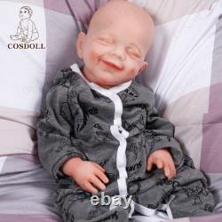COSDOLL 18.5 Newborn Boy Platinum Silicone Reborn Baby Dolls Smiling Face Doll