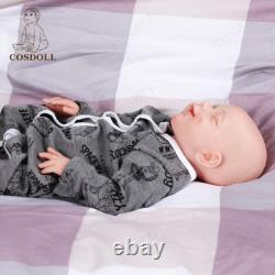 COSDOLL 18.5 Newborn Boy Platinum Silicone Reborn Baby Dolls Smiling Face Doll