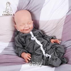 COSDOLL 18.5 Newborn Boy Platinum Silicone Reborn Baby Dolls Smiling Face Doll