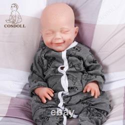 COSDOLL 18.5 Newborn Boy Platinum Silicone Reborn Baby Dolls Smiling Face Doll