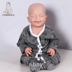 COSDOLL 18.5 Newborn Boy Platinum Silicone Reborn Baby Dolls Smiling Face Doll