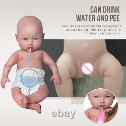 COSDOLL 18.5 Platinum Silicone Baby Dolls Reborn Girl Doll Can Drink Water&Pee