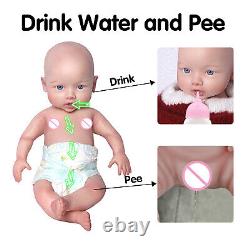 COSDOLL 18.5 Platinum Silicone Baby Dolls Reborn Girl Doll Can Drink Water&Pee