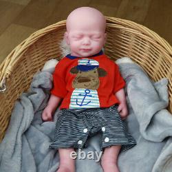 COSDOLL 18.5 Reborn Baby Dolls Platinum Silicone Eyes Closed Sleeping Baby BOY