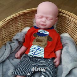 COSDOLL 18.5 Reborn Baby Dolls Platinum Silicone Eyes Closed Sleeping Baby BOY