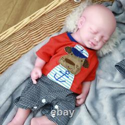 COSDOLL 18.5 Reborn Baby Dolls Platinum Silicone Eyes Closed Sleeping Baby BOY