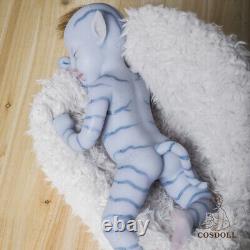 COSDOLL 18.5 in Avatar Reborn Baby Doll Full Body Platinum Silicone Doll Painted