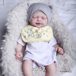 COSDOLL 18.5 in Full Body Platinum Silicone Girl Reborn Baby Dolls Newborn Baby