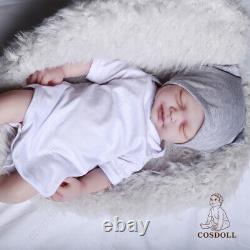 COSDOLL 18.5 in Full Body Platinum Silicone Girl Reborn Baby Dolls Newborn Baby