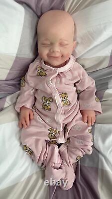 COSDOLL 18.5 in Full Silicone Reborn Baby Girl Doll Platinum Silicone Baby Doll
