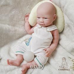 COSDOLL 18.5 in Reborn Baby Dolls Full Body Platinum Silicone Lifelike BOY Dolls